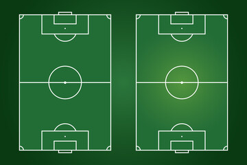 Football field flat design, Soccer field graphic illustration, Vector of football court and layout