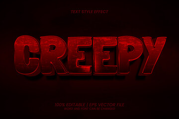 Creepy Editable Text effect 3D Horror Style
