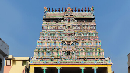 View East Gopuram of Nataraja Temple, Chidambaram, Tamilnadu, India