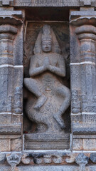 Carved Idol of Lord Brahma on Gopuram of Nataraja Temple, Chidambaram, Tamilnadu, India