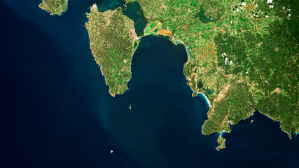 Sardinia in satellite imagery