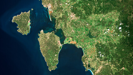 Sardinia on Copernicus satellite imagery 