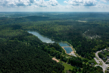 Fototapeta premium Big Dailidė Lake in the Resort park Alytus, Lithuania