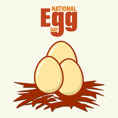 National Egg Day greeting card illustration Vector Template