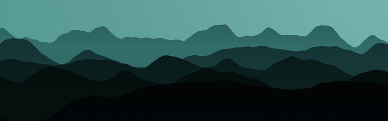 nice hills ridges at the night digital drawn texture illustration
