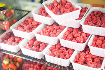 fresh raspberry's in local store 
