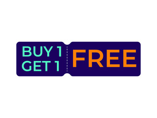 Obraz premium buy 1 get 1 free label banner template. Shop now 