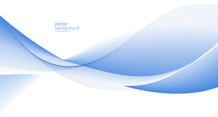 Smooth flow of wavy shape with gradient vector abstract background, light blue design curve line energy motion, relaxing music sound or technology.