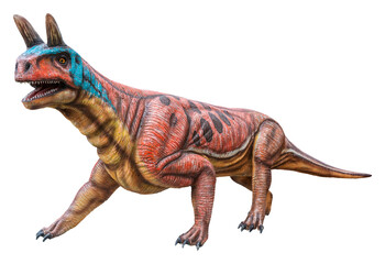 Naklejka premium Shringasaurus is an extinct genus of archosauromorph reptiles from the Middle Triassic (Anisian). Shringasaurus is isolated on a white background with clipping path.