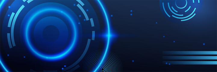 abstract blue technology banner design