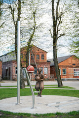 Basketball sculpture in Butrimonys for Senda Valvrojenski later known as Berenson-Abbott