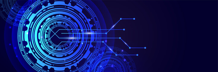 Abstract technology concept. Circuit board, high computer color background. Vector illustration