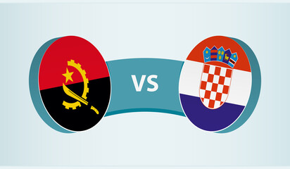 Angola versus Croatia, team sports competition concept.