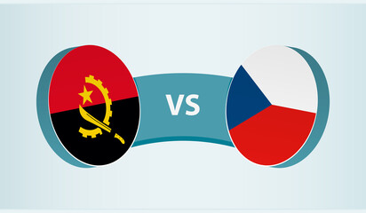 Angola versus Czech Republic, team sports competition concept.