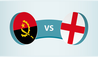Angola versus England, team sports competition concept.