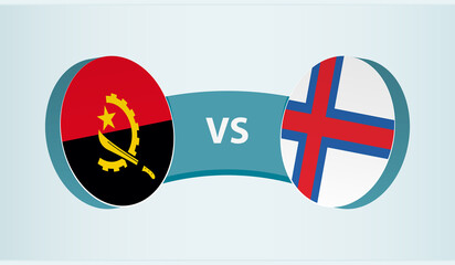 Angola versus Faroe Islands, team sports competition concept.