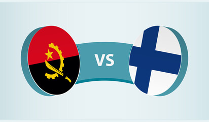 Angola versus Finland, team sports competition concept.