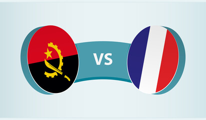 Angola versus France, team sports competition concept.
