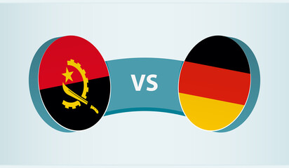 Angola versus Germany, team sports competition concept.