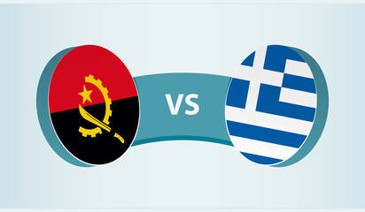 Angola versus Greece, team sports competition concept.