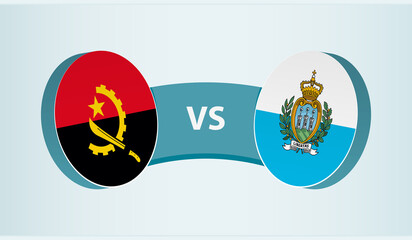 Angola versus San Marino, team sports competition concept.