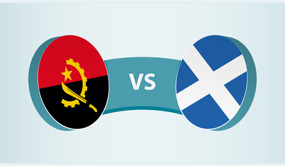 Angola versus Scotland, team sports competition concept.