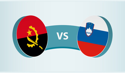 Angola versus Slovenia, team sports competition concept.