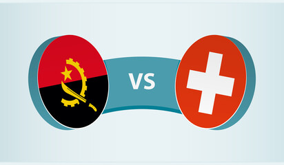 Angola versus Switzerland, team sports competition concept.