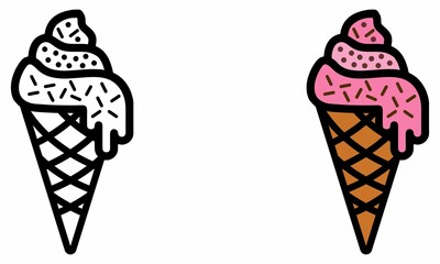 Illustration Vector Graphic of ice cream sweet, food summer icon