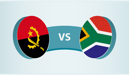 Angola versus South Africa, team sports competition concept.
