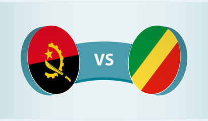 Angola versus Congo, team sports competition concept.