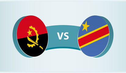 Angola versus DR Congo, team sports competition concept.