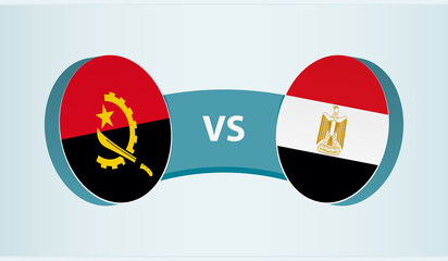 Angola versus Egypt, team sports competition concept.