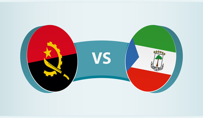 Angola versus Equatorial Guinea, team sports competition concept.