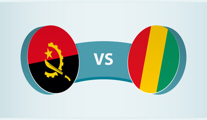 Angola versus Guinea, team sports competition concept.
