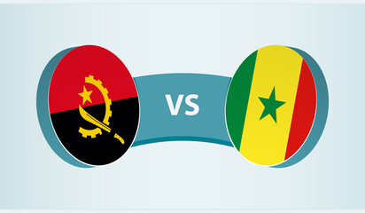 Angola versus Senegal, team sports competition concept.