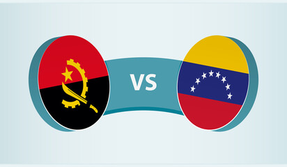 Angola versus Venezuela, team sports competition concept.