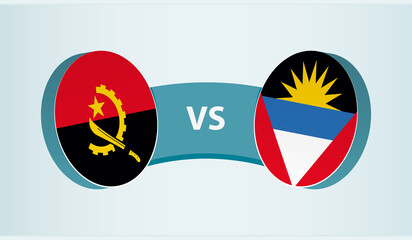 Angola versus Antigua and Barbuda, team sports competition concept.