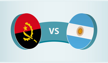 Angola versus Argentina, team sports competition concept.