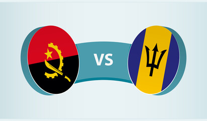 Angola versus Barbados, team sports competition concept.
