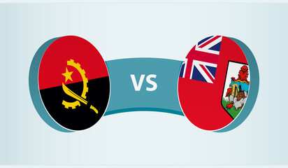 Angola versus Bermuda, team sports competition concept.