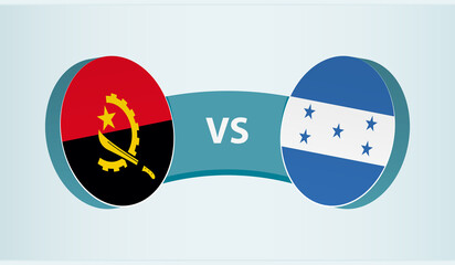 Angola versus Honduras, team sports competition concept.