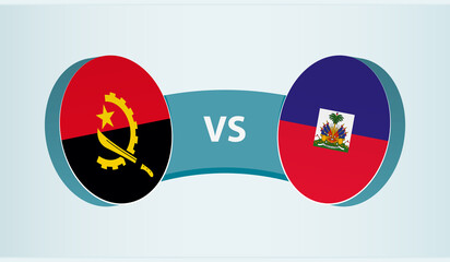 Angola versus Haiti, team sports competition concept.