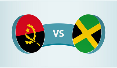 Angola versus Jamaica, team sports competition concept.