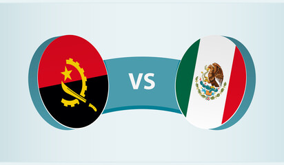 Angola versus Mexico, team sports competition concept.