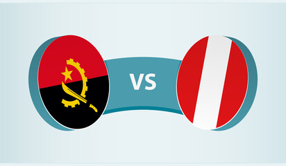 Angola versus Peru, team sports competition concept.