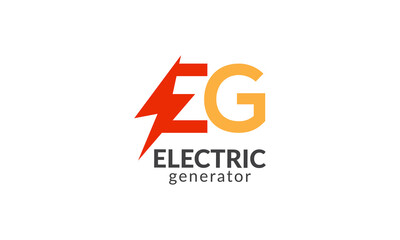 electric generator logo design vector templet,