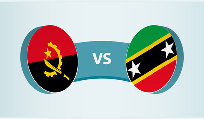 Angola versus Saint Kitts and Nevis, team sports competition concept.