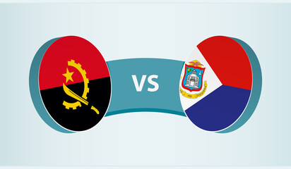 Angola versus Sint Maarten, team sports competition concept.