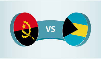 Angola versus The Bahamas, team sports competition concept.